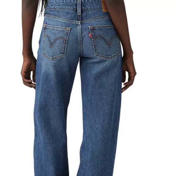 Levi's Women's Super-Low Double-Button Relaxed-Fit Denim Jean. Size 24 - Picture 3 of 10